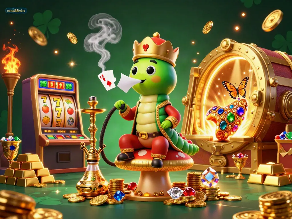 Experience the thrill of gaming at mm88vin with vibrant casino elements in a rich 3D illustration.