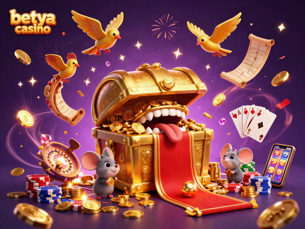 Win big at betya casino with shiny treasures and exhilarating gameplay in a vibrant 3D scene.